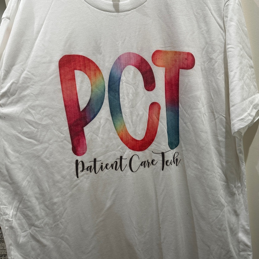 Colorful PCT “Patient Care Tech” Graphic T-Shirt